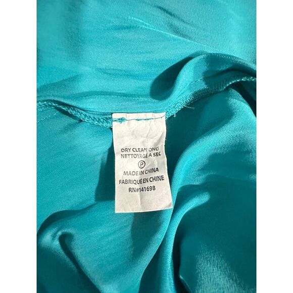 Ramy Brook Starling Dress Women's Small Teal Embellished-Sleeve Mini Smocked - Picture 6 of 13